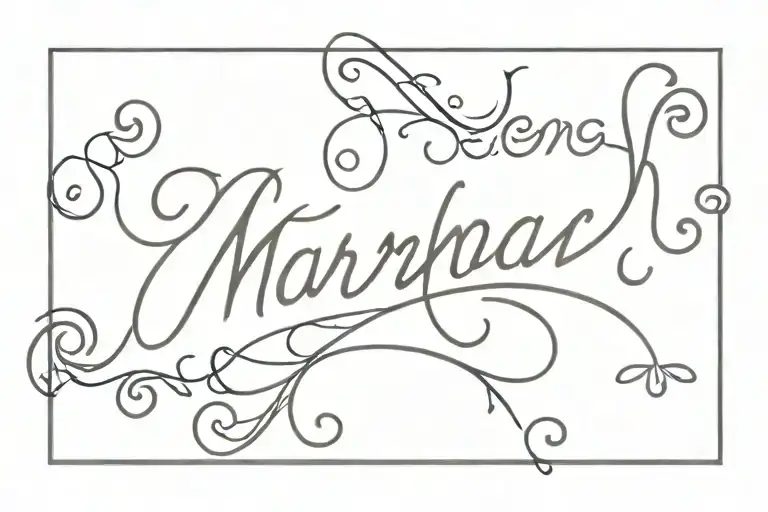 Word 'Marmar' In A Fancy Cursive Font Surrounded