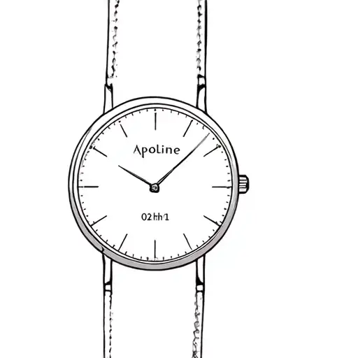 Name Apolline With A Watch Showing 02H01 And Capricorn Sign