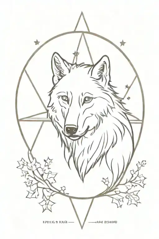 Wolf Wood Star Sign