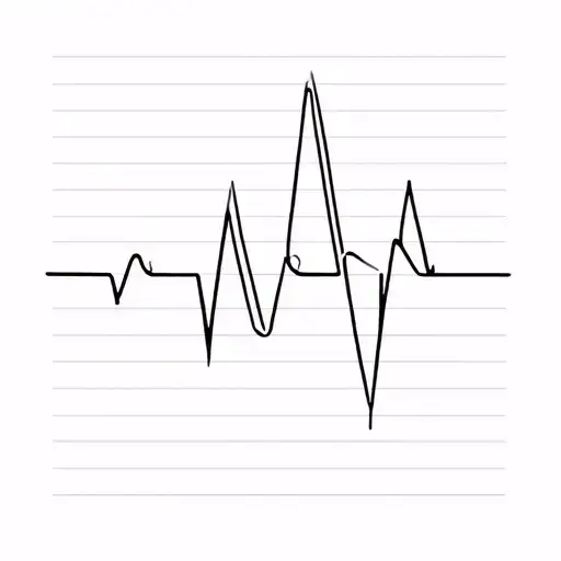 Swim And Ecg Line Drawing