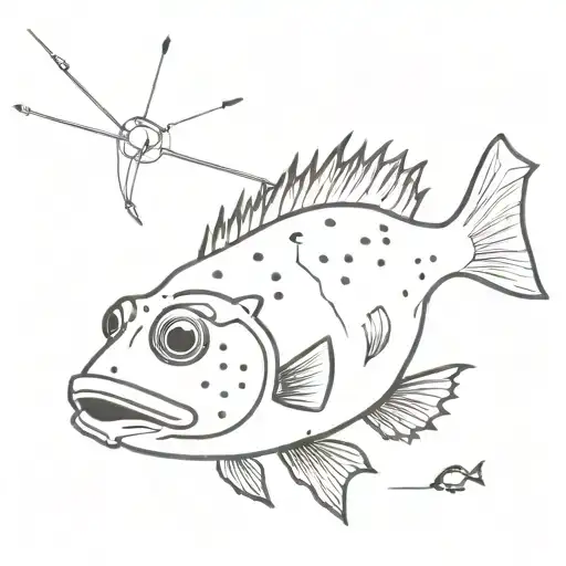 Porcupine Fish With Diving Gear