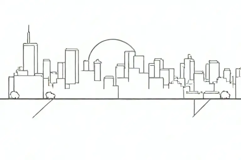 City Outline Flat Earth