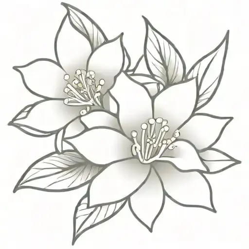 Jasmine Flower And Sun