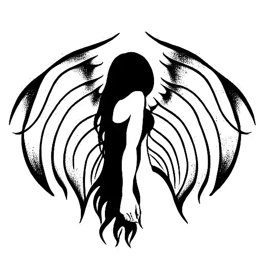 Half Angel Half Demon Tattoo On Shoulder