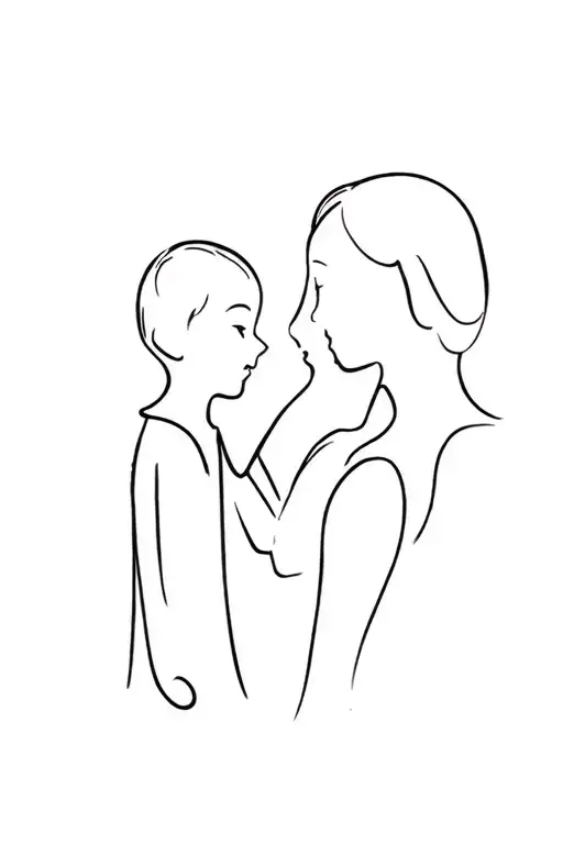 Mom And Little Son Love