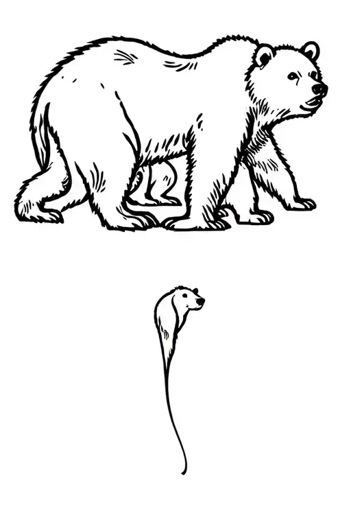 Mama Bear With 2 Cubs