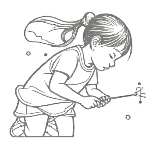 Little Chinese Girl Pulling A Confetti Popper