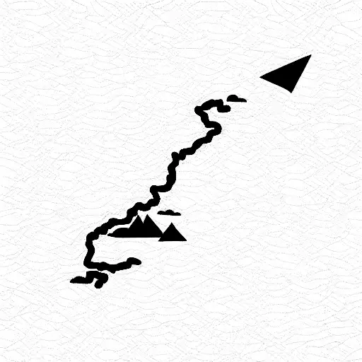 Fine Line Outline Of Islands In Maine As They Look On A Map