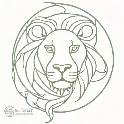 Fibonacci Spirals Lion Head