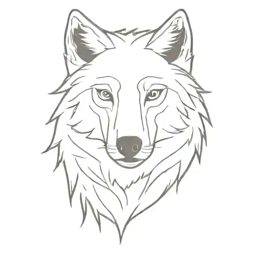 Wolf With Scar And Teeth