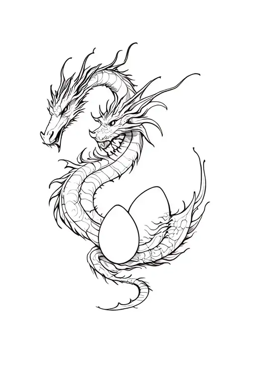 Dragon Protecting Eggs