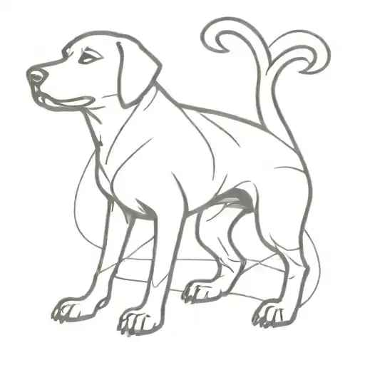 A Bronze Statue Of A Dog