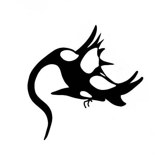 Crow Outline With Girl Inside