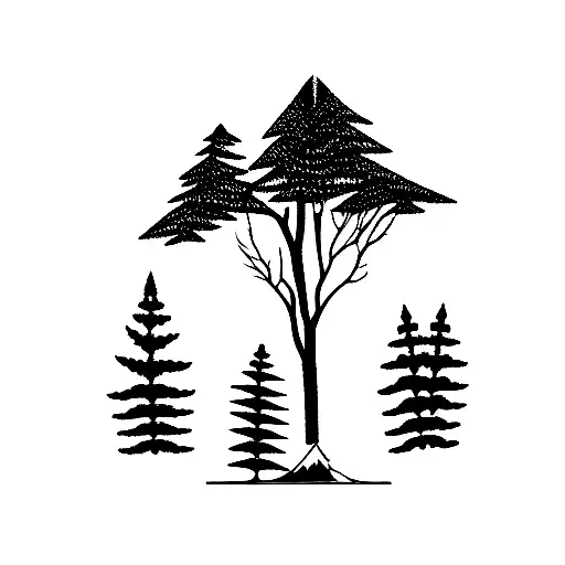 Ararat Mountain With Cedar Tree And Armenian Eternity Sign