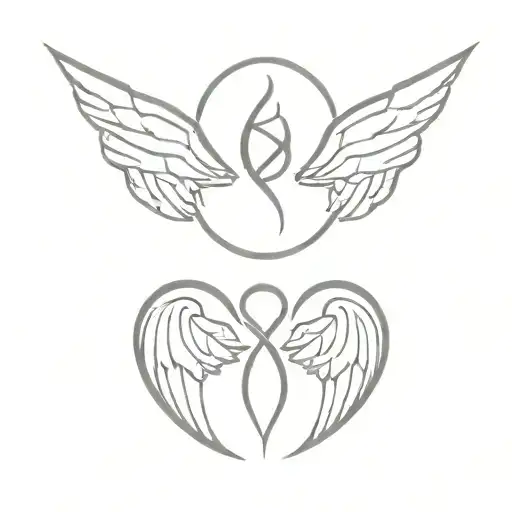 Angel Wings With Infinite Symbol