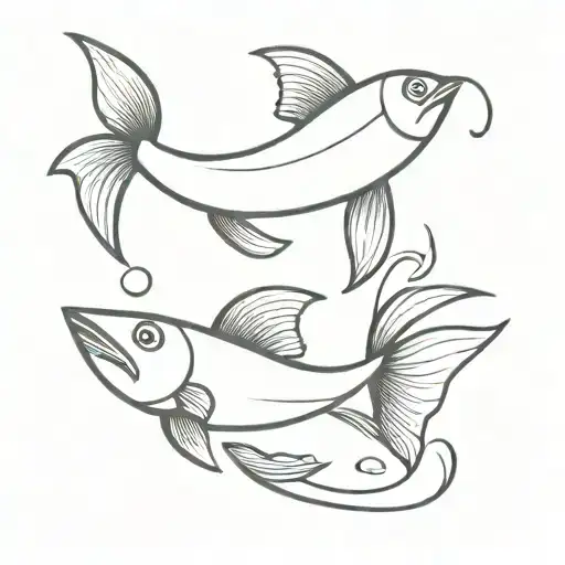 Flying Fish Pisces Symbol