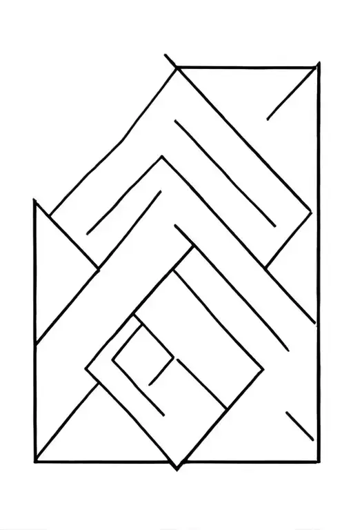 Geometric Shapes Fine Line For 3 Siblings