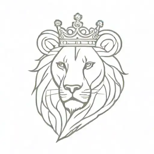 Lion Wearing A Crown