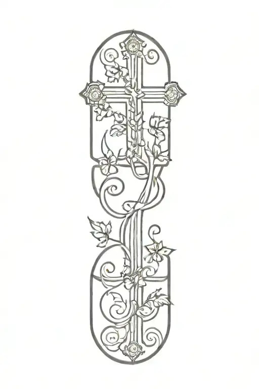 Cross With Vine