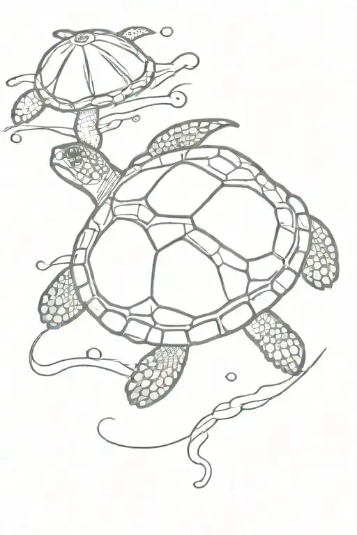 Beach Turtle Surrounded