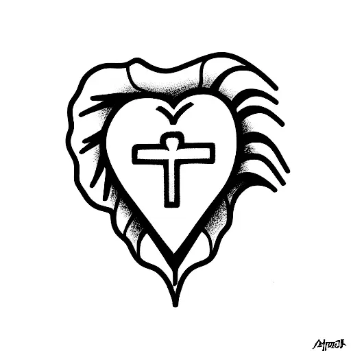 Sacred Heart And Rosary