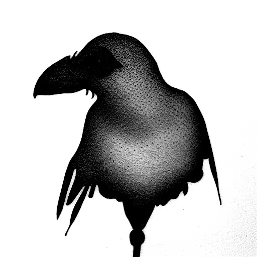 A Crow Drinks Wine From A Glass