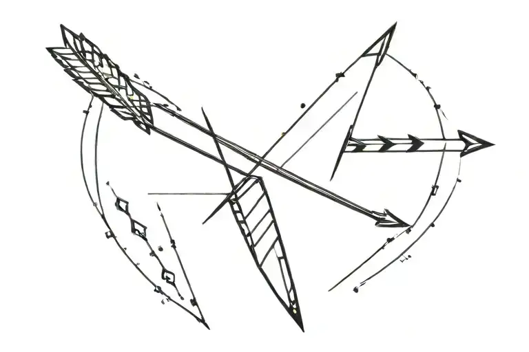 Straight Black Arrow Piercing