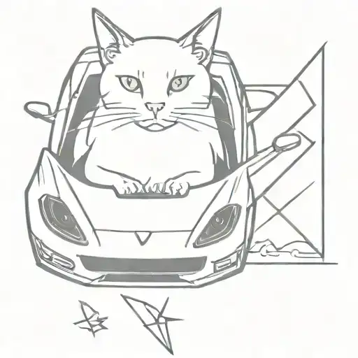 Combine A Cat With A Corvette Car To Create A Unique Design