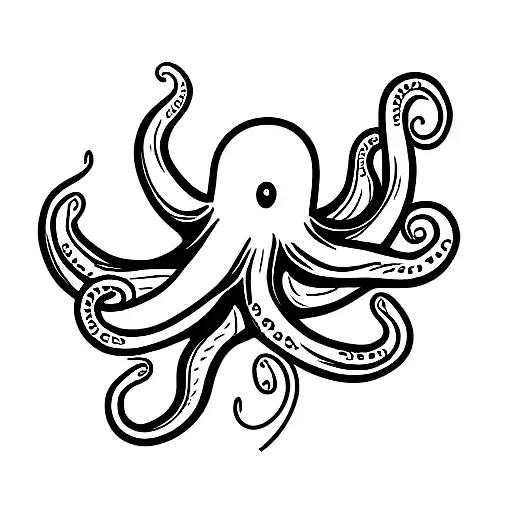 Octopus And Fighting Fish