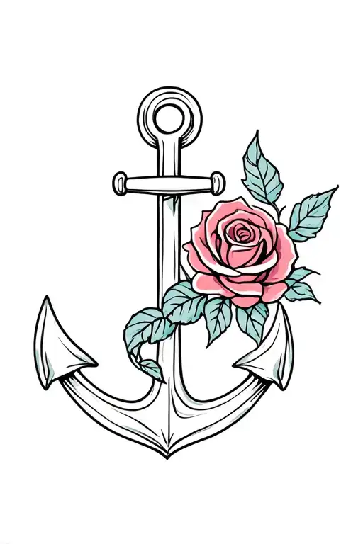 An Anchor And A Rose Of The Winds