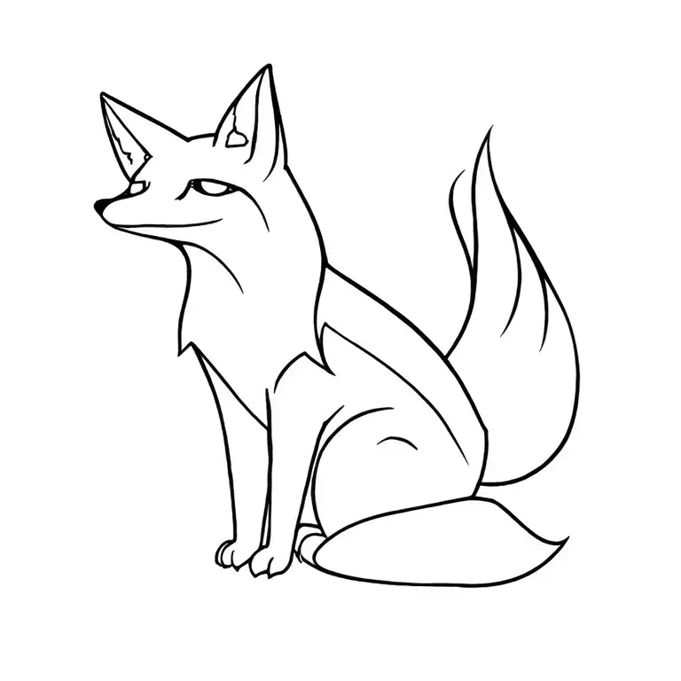 Small Fox Sitting