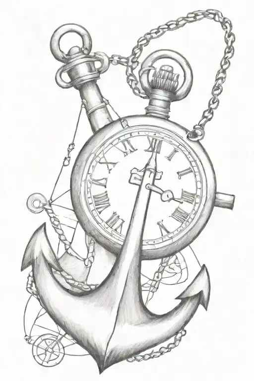 Pocket Watch In Anchor