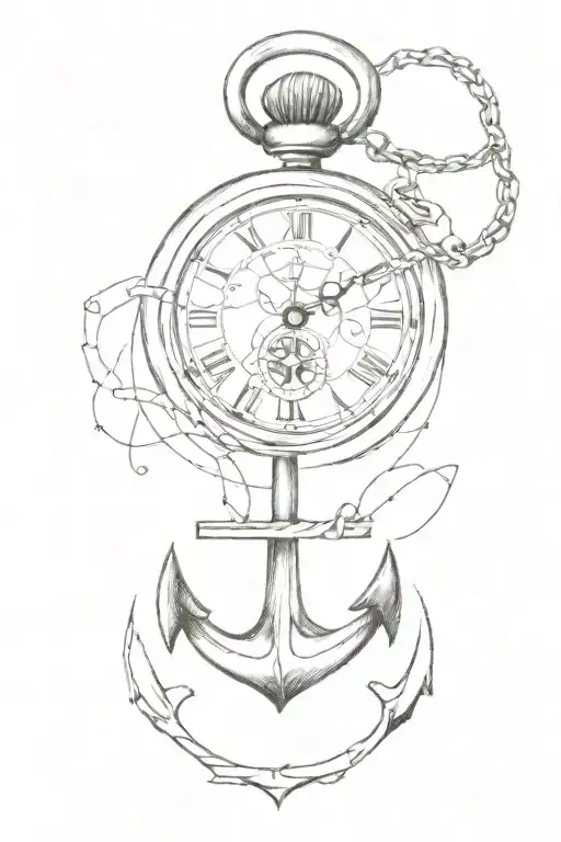 Pocket Watch In Anchor