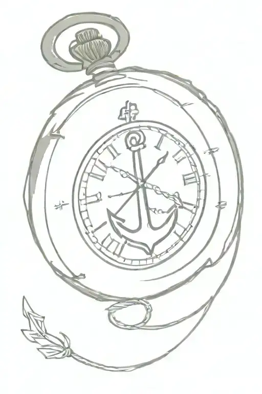 Pocket Watch In Anchor