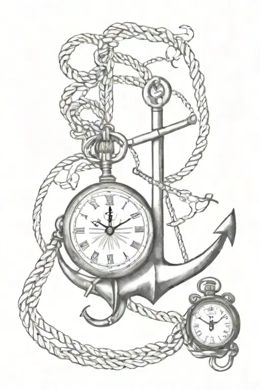 Pocket Watch In Anchor