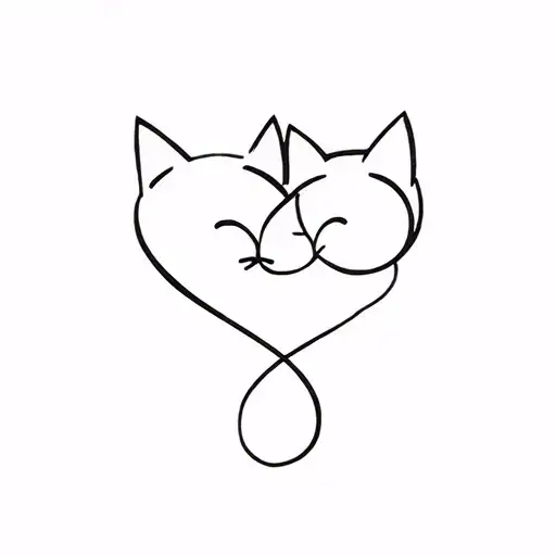 Mom Cat And Baby Cat Infinity