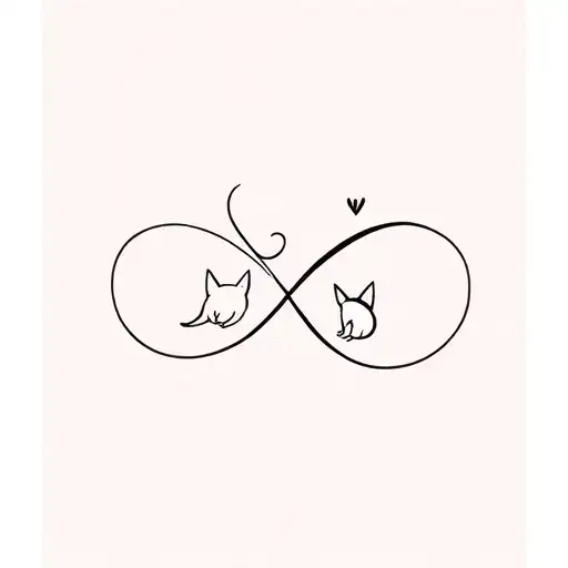 Mom Cat And Baby Cat Infinity