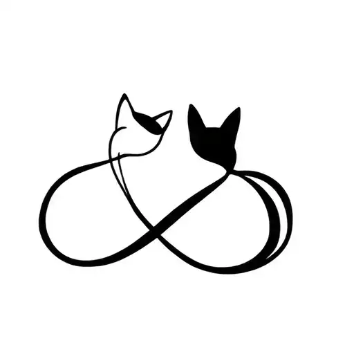 Mom Cat And Baby Cat Infinity