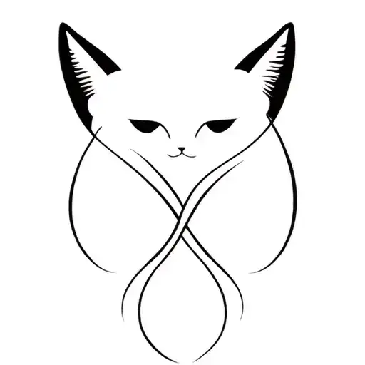 Mom Cat And Baby Cat Infinity