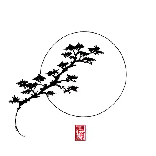 Japan Tattoo Design Black And White Size 38Cm X 10Cm