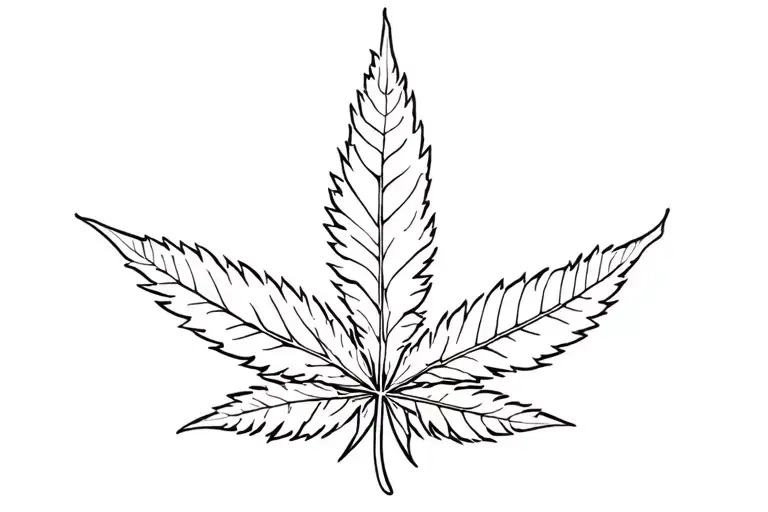 Marijuana Leaf Intertwined