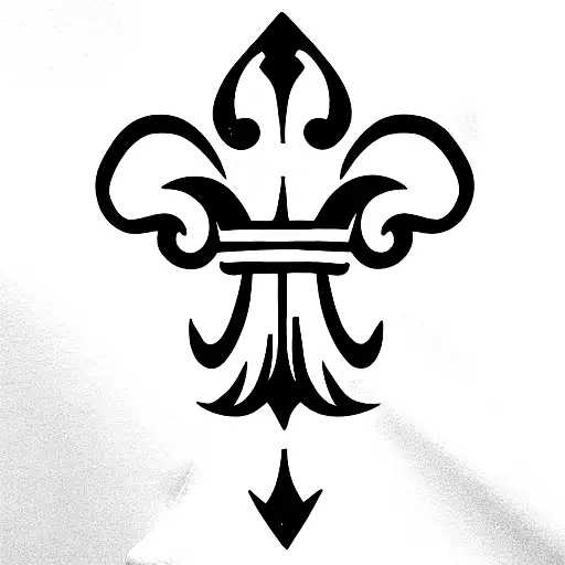 Fleur De Lis Symbol And 3 Cross Symbol Of Amsterdam Combined