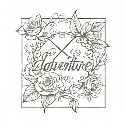 The Word Adventure With Compas Rose