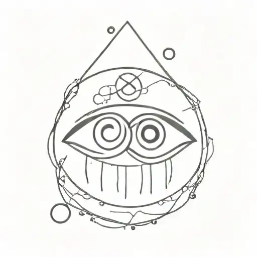 Three Eye Balls In A Love Sign