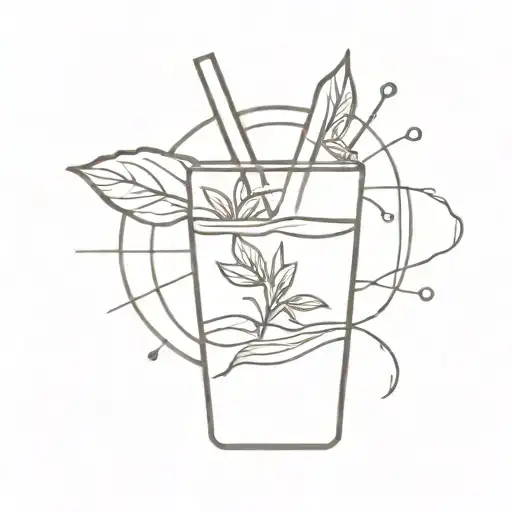 Glass Of Ice Tea And Small Sun Shining