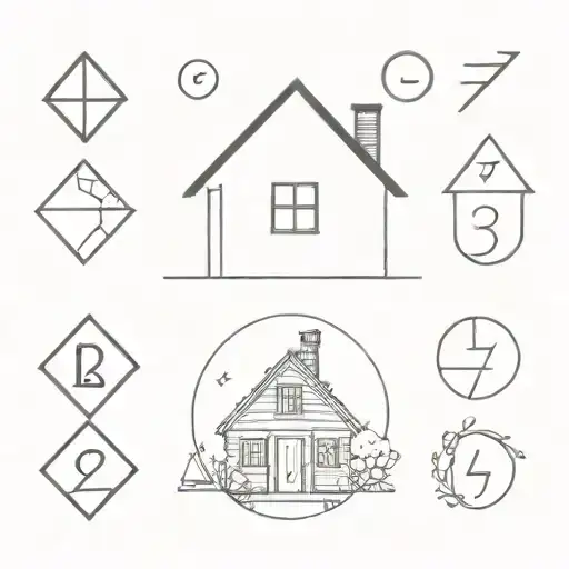 Number Coordinates With A Little House Symbol