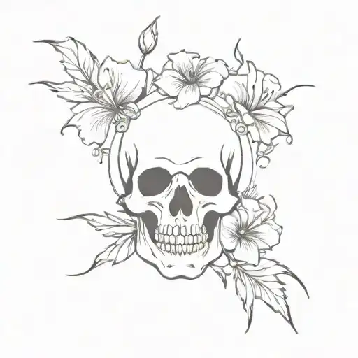 Flowers And Death In Pirate Style