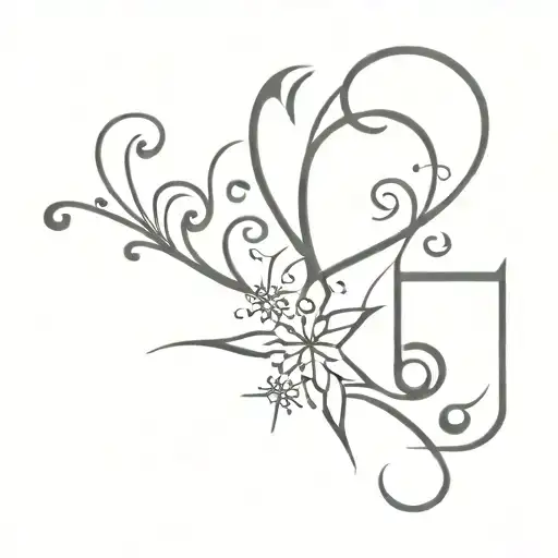 Music Note With Snowflake