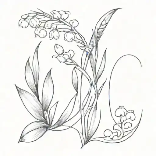 Lily Of The Valley Wheat Lily Daffodil Carnation Letter H