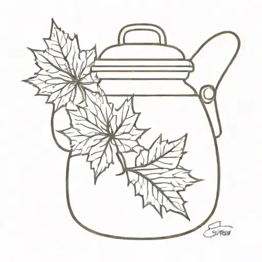 Honey Pot With Maple Leaf Label